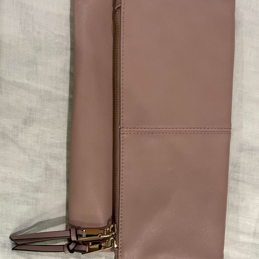 Kaari Blue Blush Foldover Clutch Purse – Gold Hardware